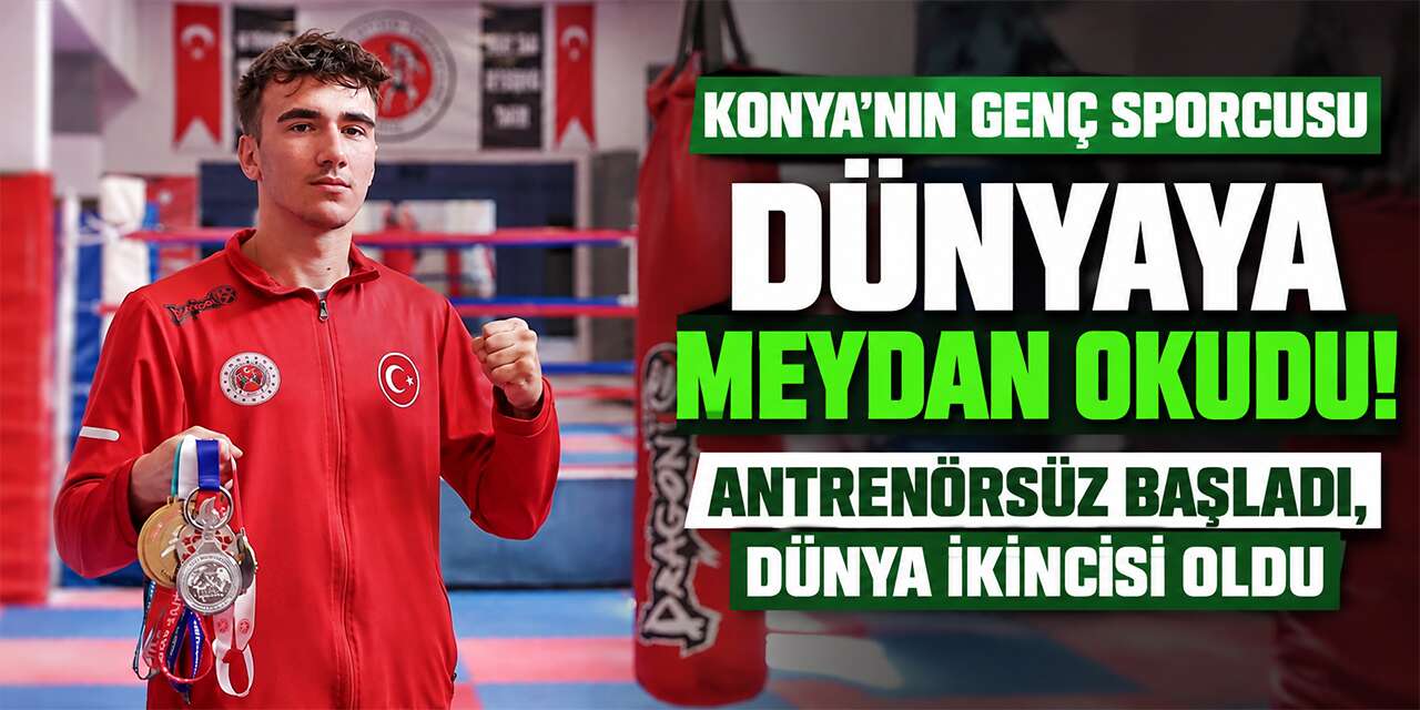 Konya’nın milli sporcusu antrenörsüz dünya ikincisi oldu! Hedefi zirve