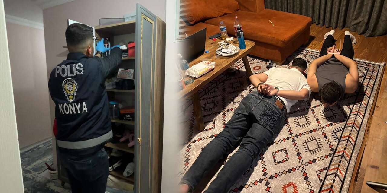 Konya merkezli şafak operasyonu! 65 şüpheli yakalandı, gözaltı anları kamerada