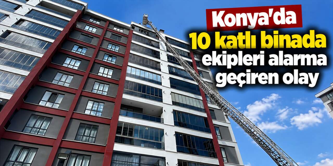 Konya’da işten çıkartılan kapıcı sitede hareketli anlar yaşattı