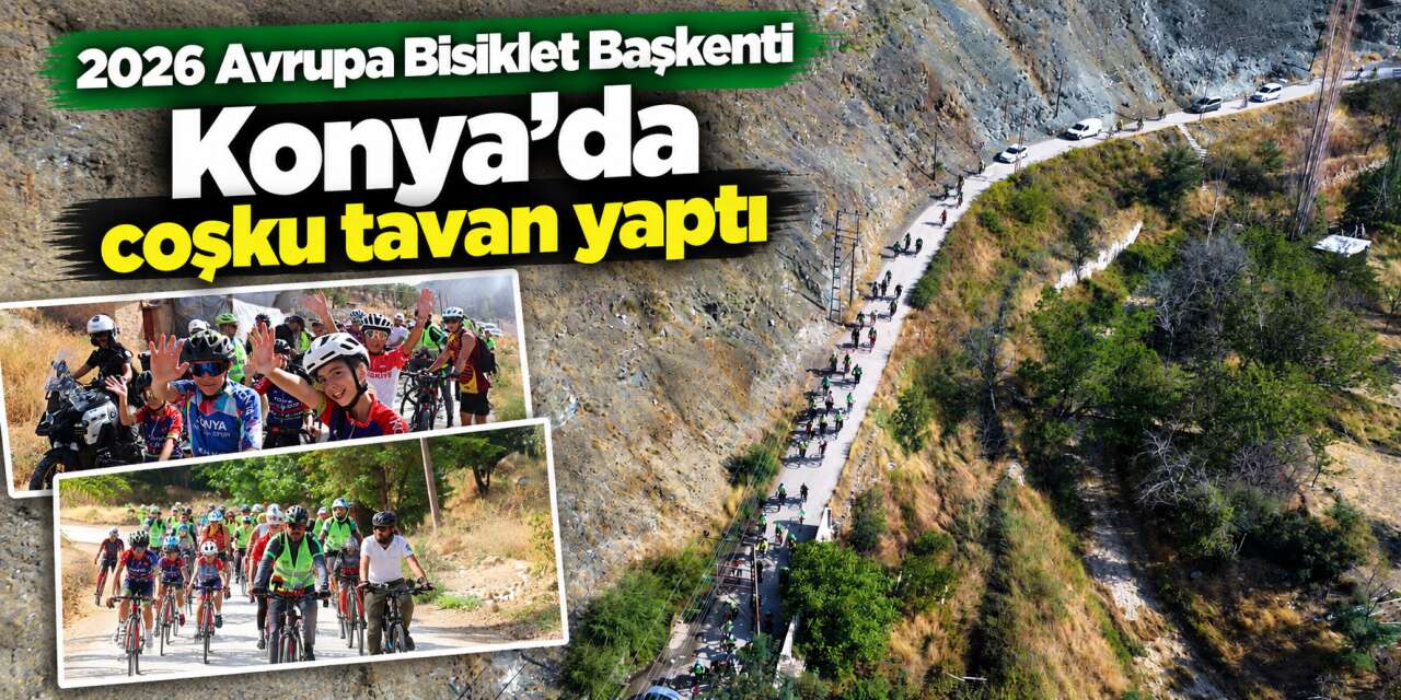 Meram’da sonbahar büyüsü! Yüzlerce bisiklet sevdalısı pedal pedal ilerledi