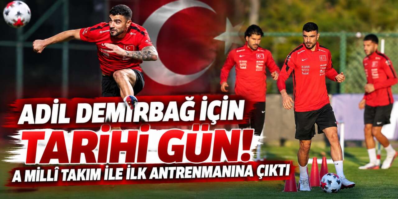 Konyaspor’un kaptanı Adil Demirbağ, A Milli Takım’la ilk antrenmanında