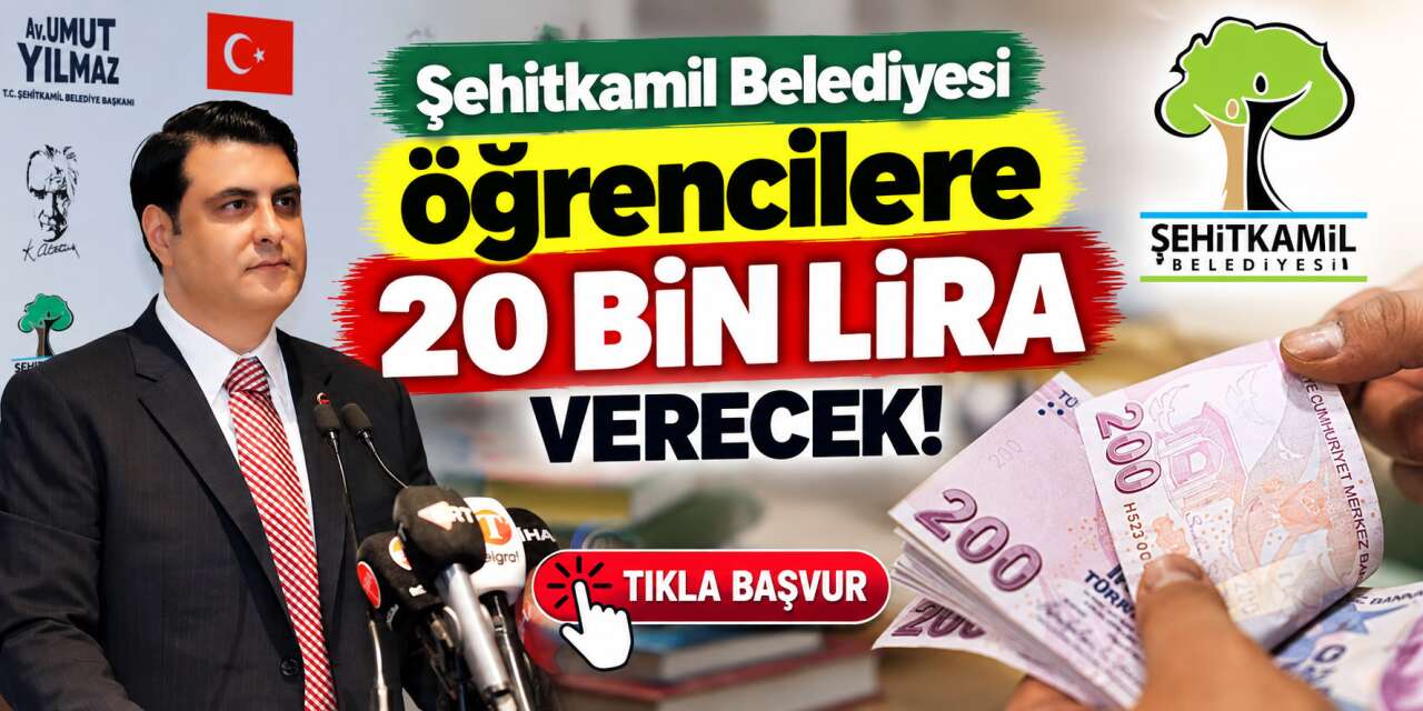 Şehitkamil Belediyesi 2026 eğitim desteği başvurusu başladı! 20 bin TL verilecek