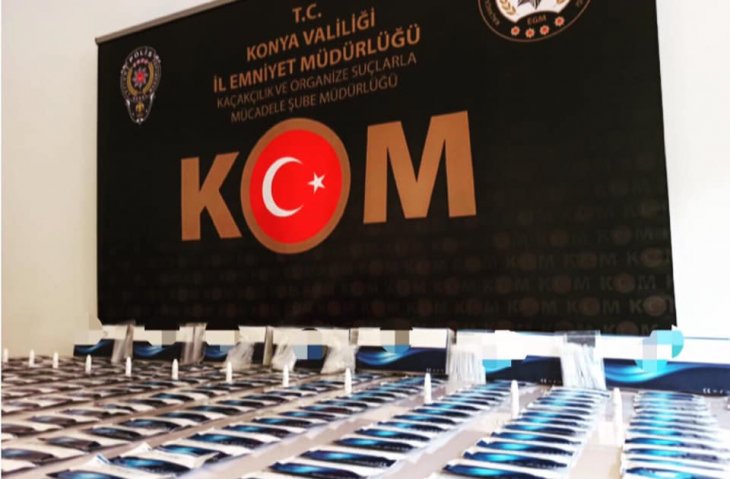 Konya polisinden kaçak korona test kiti operasyonu