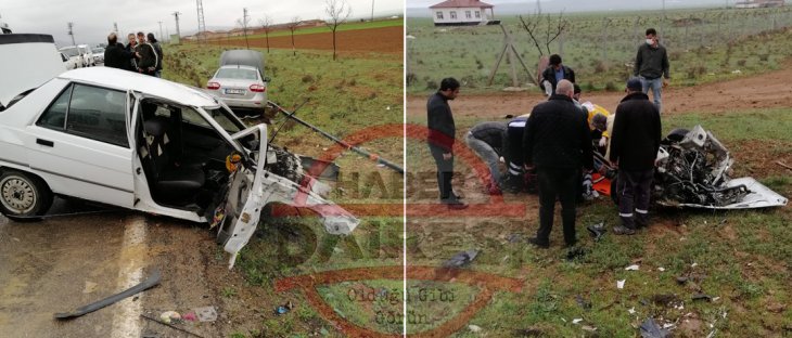 Konya'da akıl almaz kaza! Otomobilin motoru hayvanlarını otlatan çobanın üzerine fırladı
