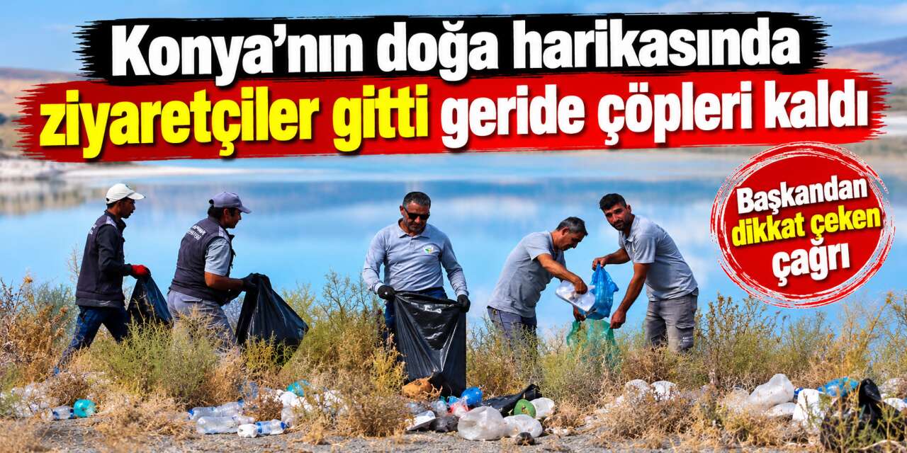 Konya’nın doğa harikası Acıgöl’de acı manzara! Ekipler harekete geçti
