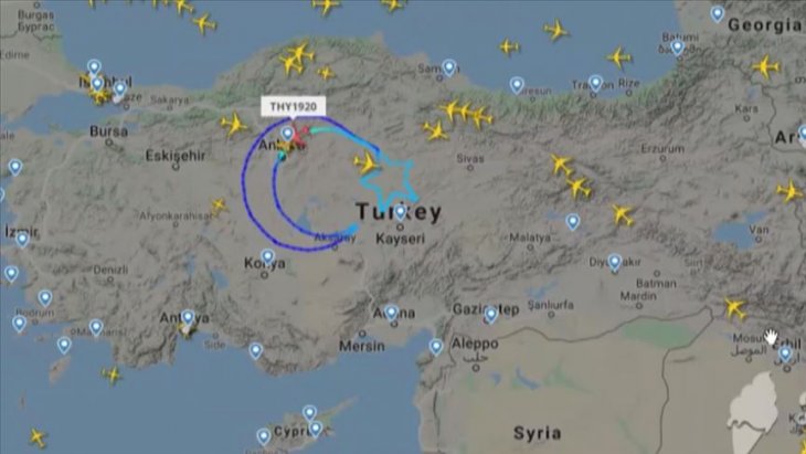 TK-1920 Gökyüzünde ay-yıldız çizdi