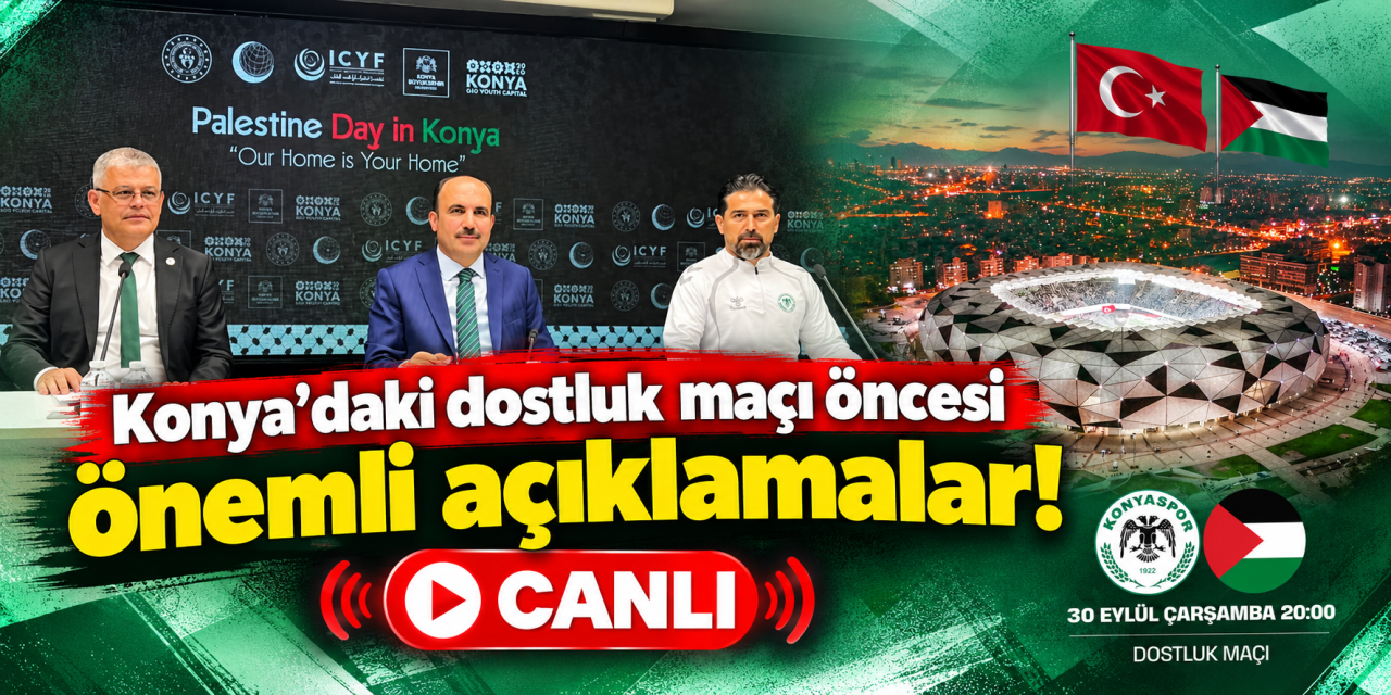 Konyaspor - Filistin Milli Takımı maçı için geri sayım