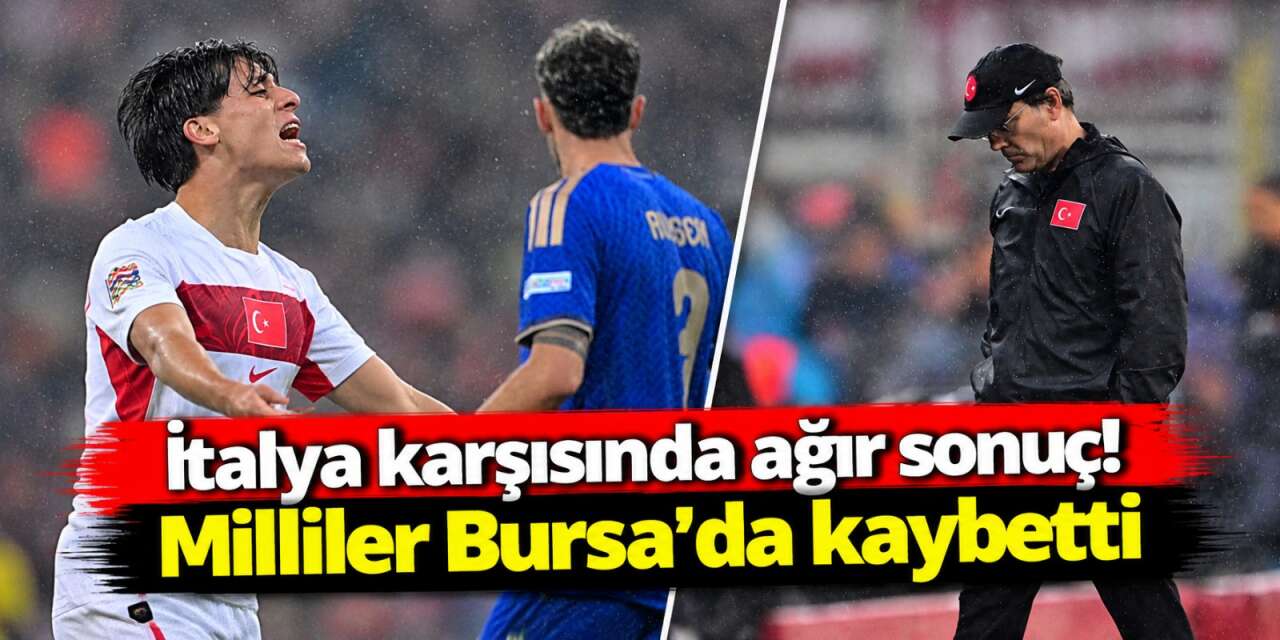 Millilerimiz Bursa’da da istediğini bulamadı! İtalya 4-1 kazandı