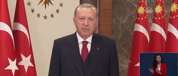 Başkan Erdoğan ulusa seslendi, İstiklal Marşı'nı okudu