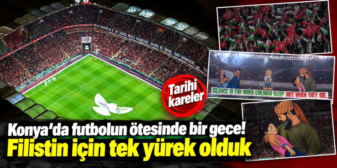 Konya’da tarihi gece! Kalpler Filistin için attı