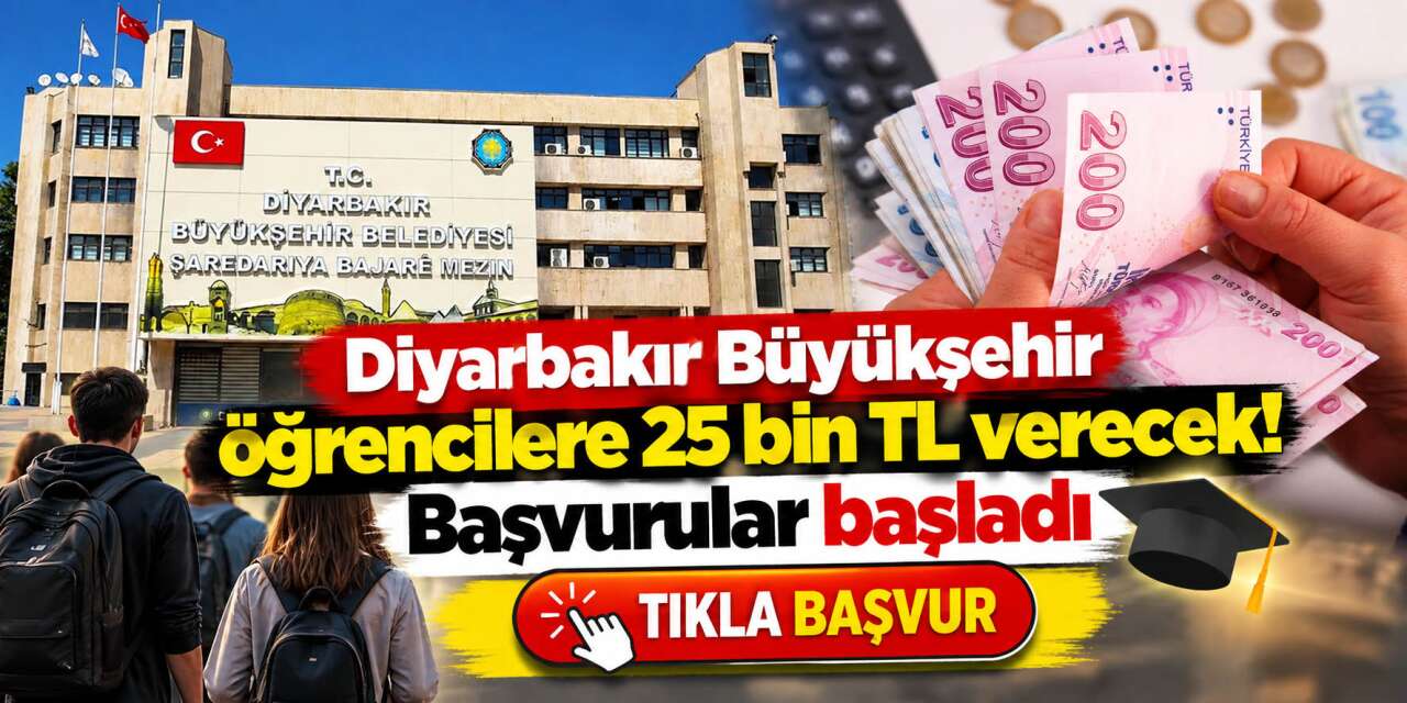Diyarbakır Büyükşehir Belediyesi burs başvurusu 2026 başladı! 25 bin TL eğitim desteği verilecek