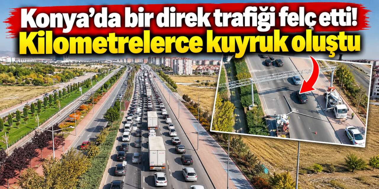Konya’nın yoğun yolunda sabah trafiği kilitlendi! Sürücüler çileden çıktı