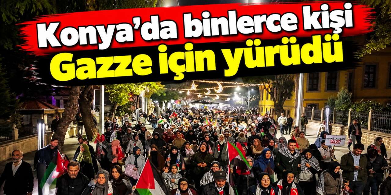 Konya’da meydanlar Filistin için doldu! Başkan Altay da katıldı