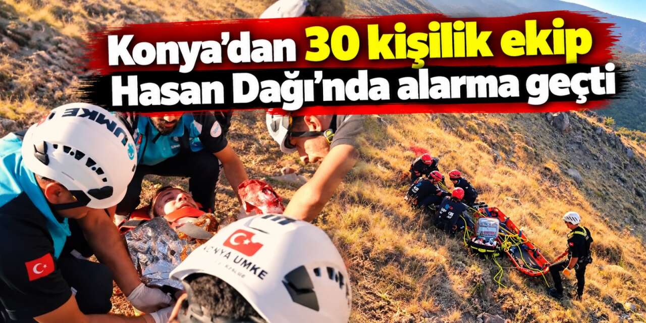 Konya’dan 30 UMKE gönüllüsü katıldı! Heyelan tatbikatı gerçeği aratmadı