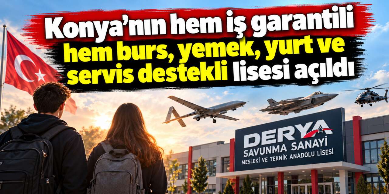 Konya Savunma Sanayi Lisesinde başvuru zamanı! Burs, yemek ve yurt desteği var
