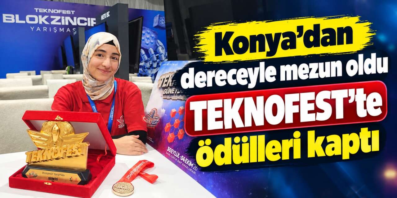 Konya’dan TEKNOFEST şampiyonluğuna! Ödülünü Cumhurbaşkanı Erdoğan’dan aldı