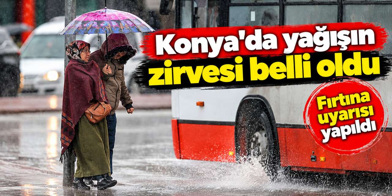Konya'da son yağışın şampiyon ilçesi belli oldu! Yarın için de uyarı var