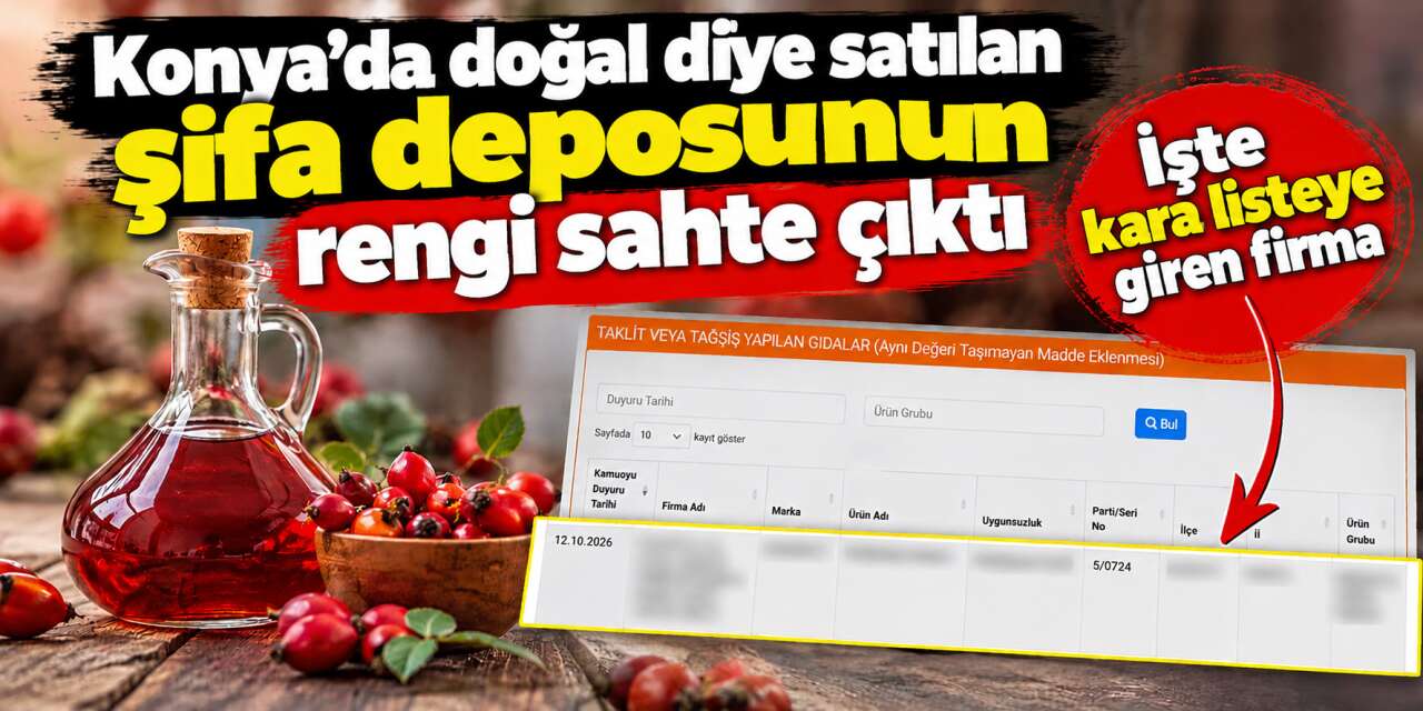 Konya'da yeni bir firma kara listeye beklenmedik ürünle girdi
