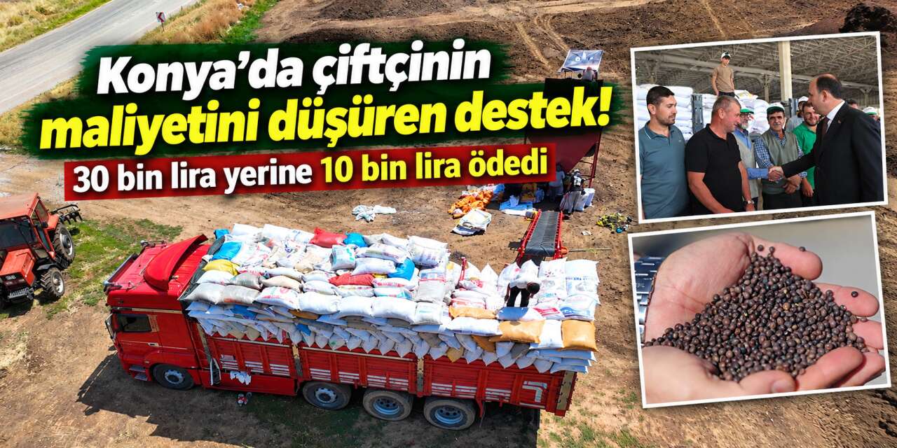 Konya Büyükşehir hibe tohum dağıttı, tarlasına eken yüksek verimi kaptı