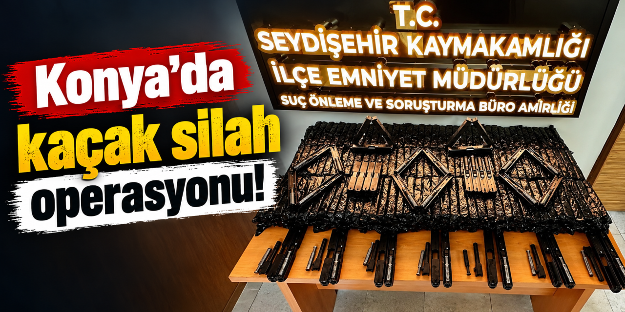 Konya’da kaçak silah sevkiyatı polis engeline takıldı