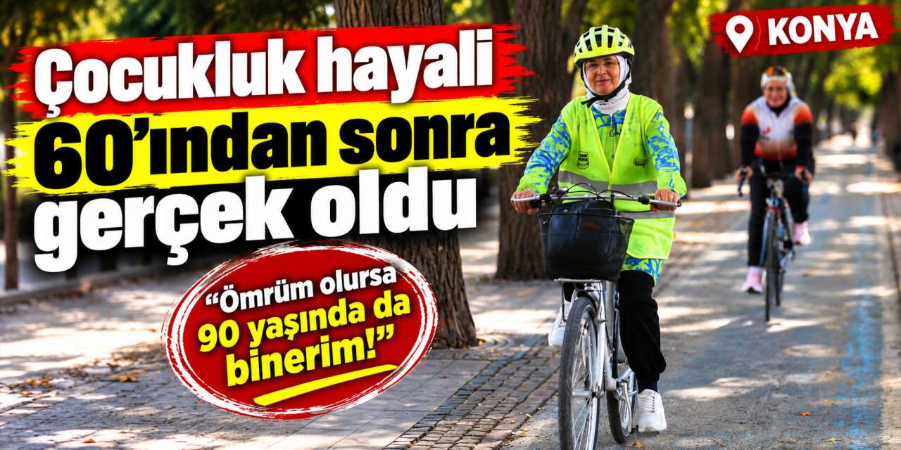 Konya’da 5 çocuk annesinin bisiklet tutkusu yaş tanımadı! Karaman’a bile gidiyor