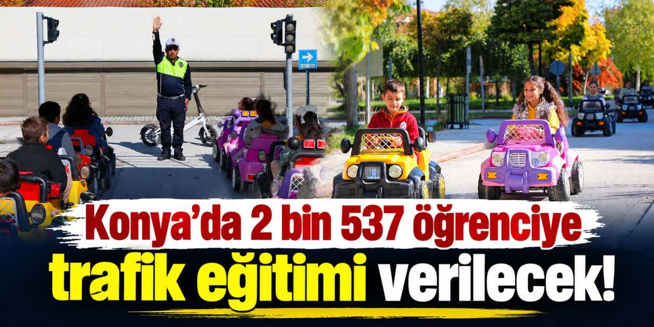 Selçuklu’da çocuklar trafik kurallarını uygulamalı eğitimle öğreniyor