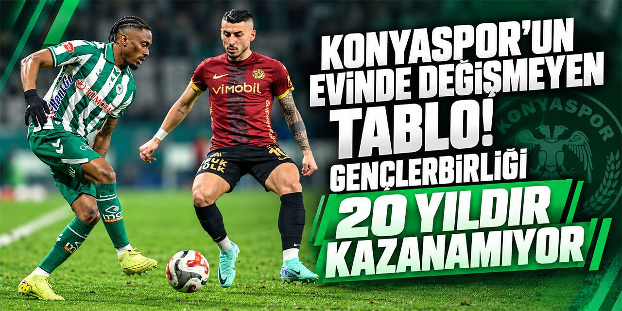 Konyaspor evinde Gençlerbirliği’ne karşı ezici üstünlüğe sahip