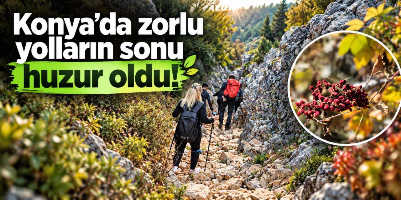 Konya’da sonbahar yürüyüşü doğaseverleri sumaklara götürdü