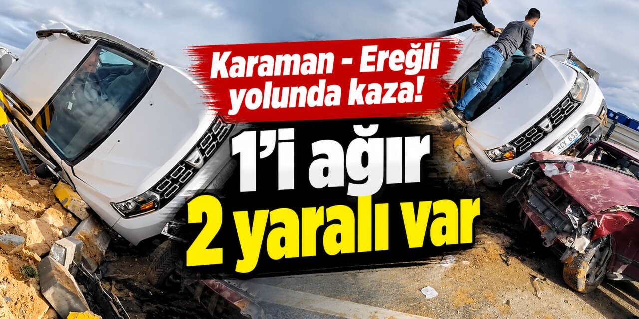 Konya yolunda korkutan kaza! Araç yan yattı, genç sürücü ağır yaralı