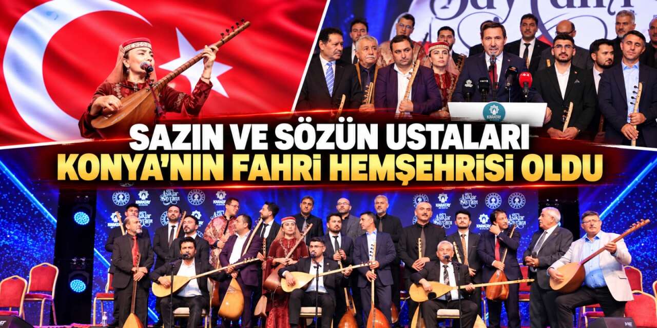 Konya’da 60. Âşıklar Bayramı’nda usta ozanlara büyük vefa