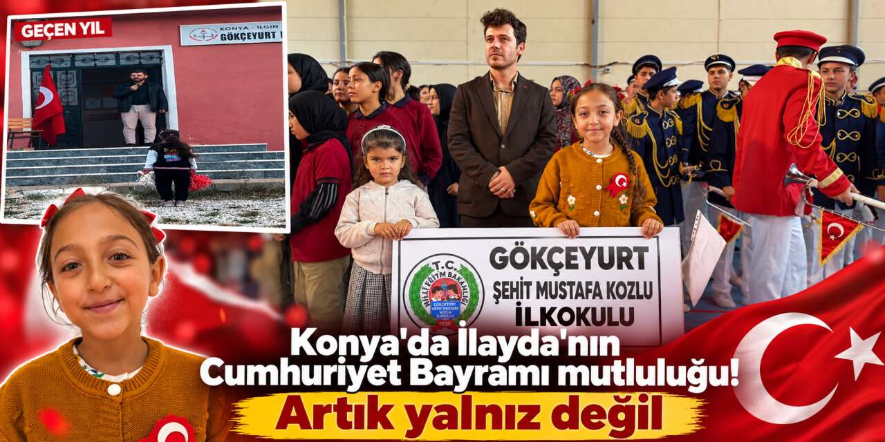 Konya'nın ünlü okuluna yeni öğrenci geldi! Cumhuriyet coşkusu ikiye katlandı