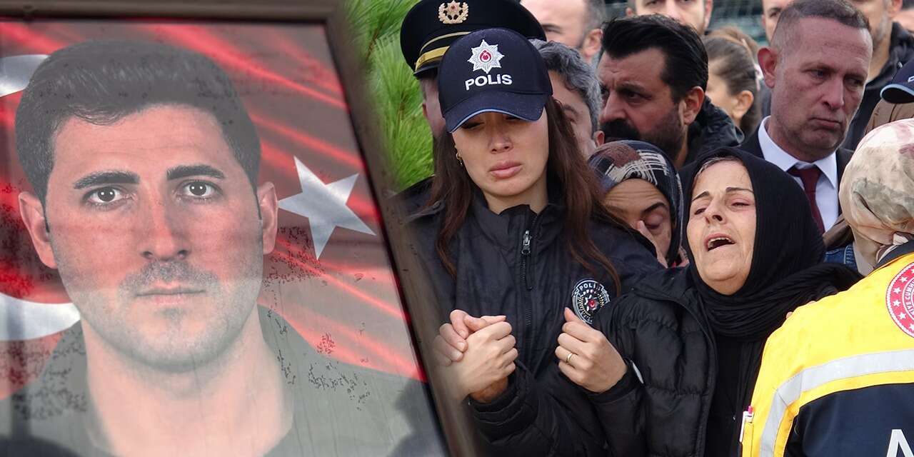 Kazada şehit olan 2 çocuk babası Tayfun Akalan’a gözyaşlarıyla veda
