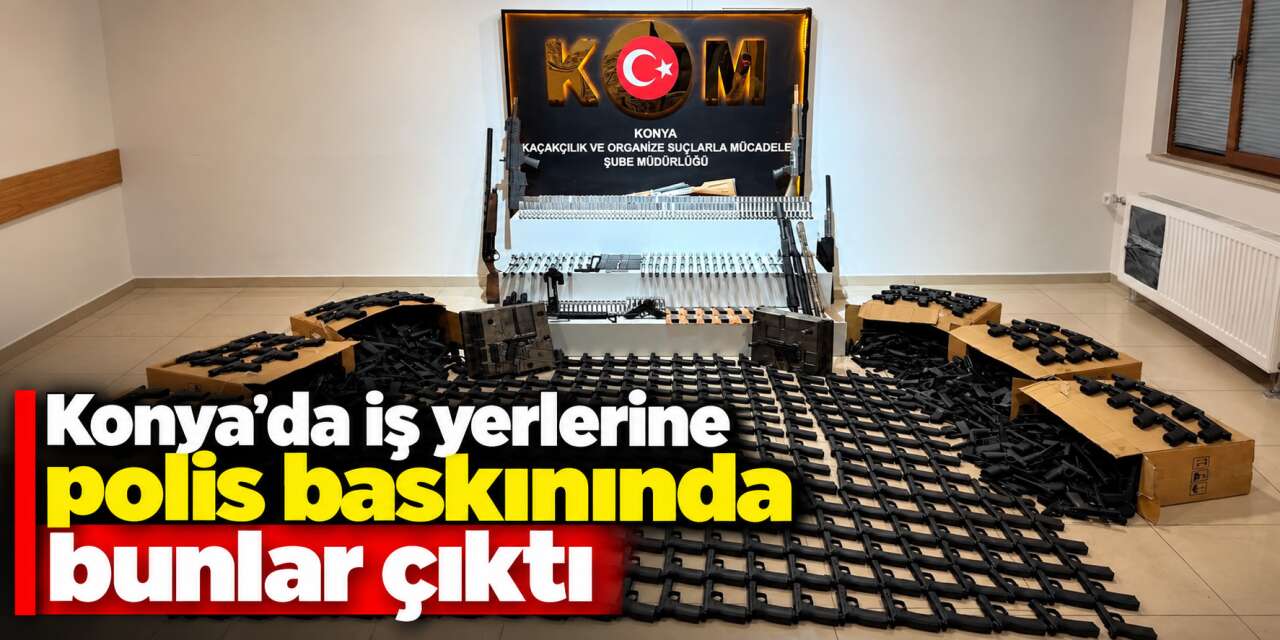 Konya'da kaçak silah operasyonu! 4 isim tutuklandı