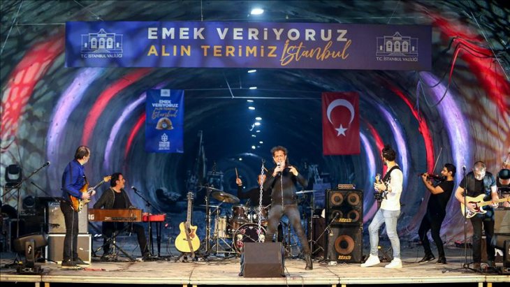 Kıraç yerin 72 metre altında 1 Mayıs konseri verdi