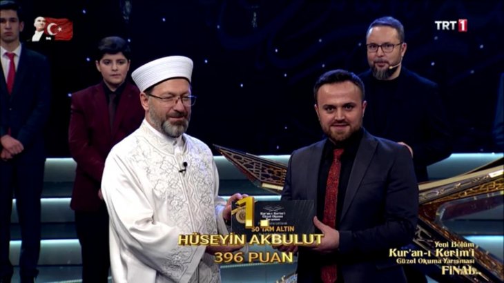 Kur'an-ı Kerim'i Güzel Okuma Yarışmasında birinci Hüseyin Akbulut oldu