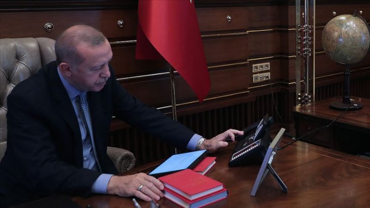 Cumhurbaşkanı Erdoğan. Mahmud Abbas ile görüştü