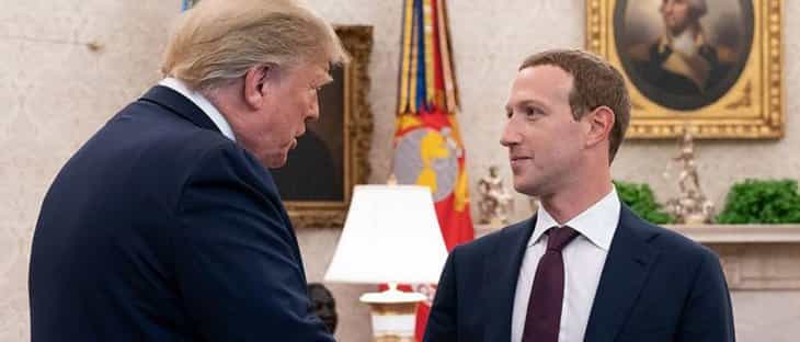 Trump Facebook'un Üst Yöneticisi Zuckerberg ile görüştü