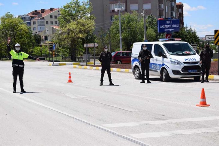 Konya'da bayramın ilk günü trafik denetimleri devam etti