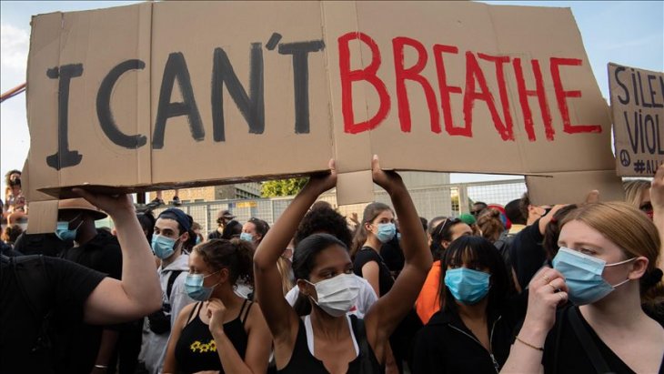 Demonstrators in France protest George Floyd’s death