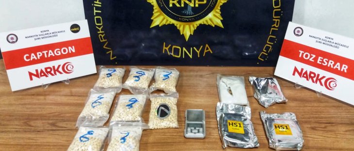 Konya'da uyuşturucu operasyonunda 10 şüpheli yakalandı