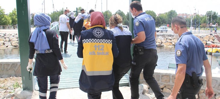 Konya’da Aşk Adasından göle atlayan kadını polis son anda kurtardı