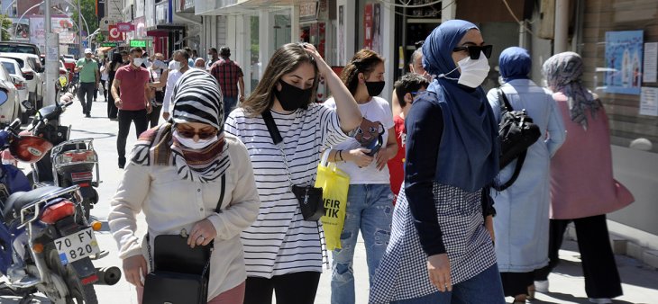 Vaka sayısı hızla artan Karaman’da Valinin maske çağrısı büyük ölçüde karşılık buldu