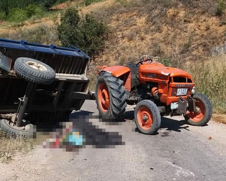 Traktör şarampole devrildi: İki acı haber birden!