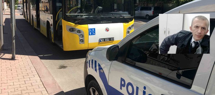 Konya’da hastane güvenlik görevlisine belediye otobüsünde bıçaklı saldırı! Durumu ağır