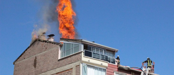 5 katlı binadan alevler yükseldi! Karaman’da korkutan yangın