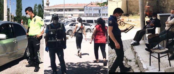 Konya'da maske takmayan ve sosyal mesafeye uymayanlara ceza yağdı