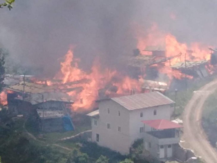 70 hanenin bulunduğu köyde yangın! Vali açıklama yaptı