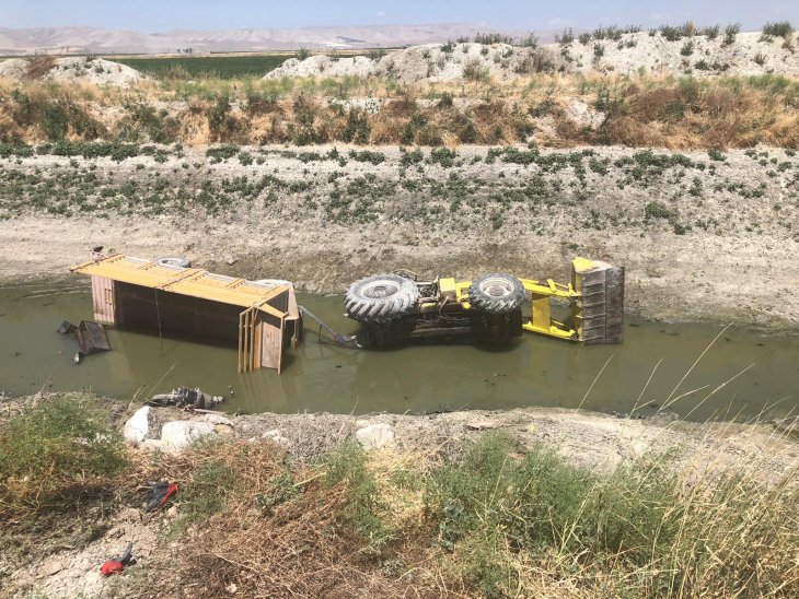 Konya’da traktör sulama kanalına devrildi: 1 ölü, 1 yaralı