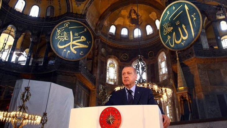 Cumhurbaşkanı Erdoğan: Ayasofya'nın dirilişi Mescid-i Aksa'nın özgürlüğe kavuşmasının habercisidir