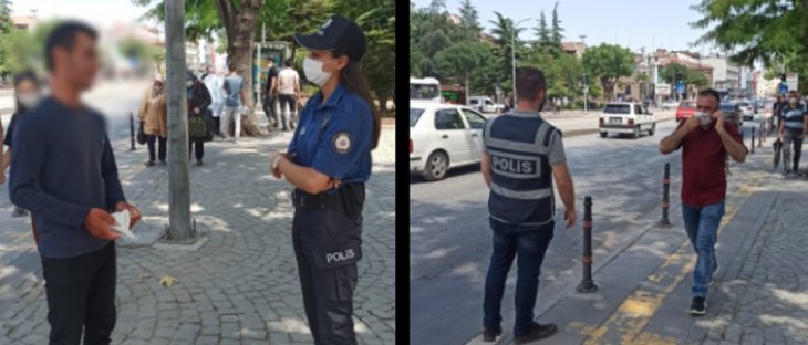 Konya'da maske ve sosyal mesafe kurallarına uymayanlara ceza yağdı